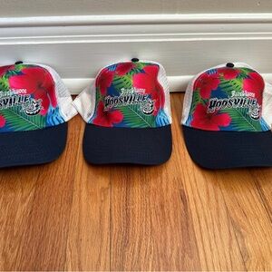 3 Never Worn Pensacola Blue Wahoo Trucker Hats